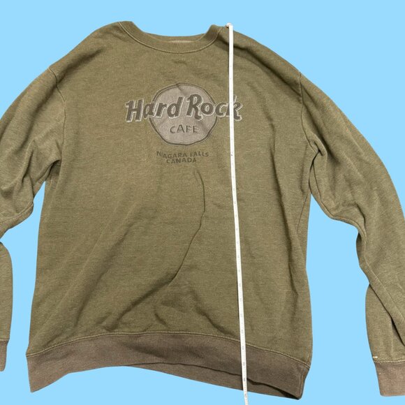 Vintage Hard Rock Cafe Niagara Falls Canada Sweatshirt |Size XL| Olive Crewneck - Picture 4 of 9